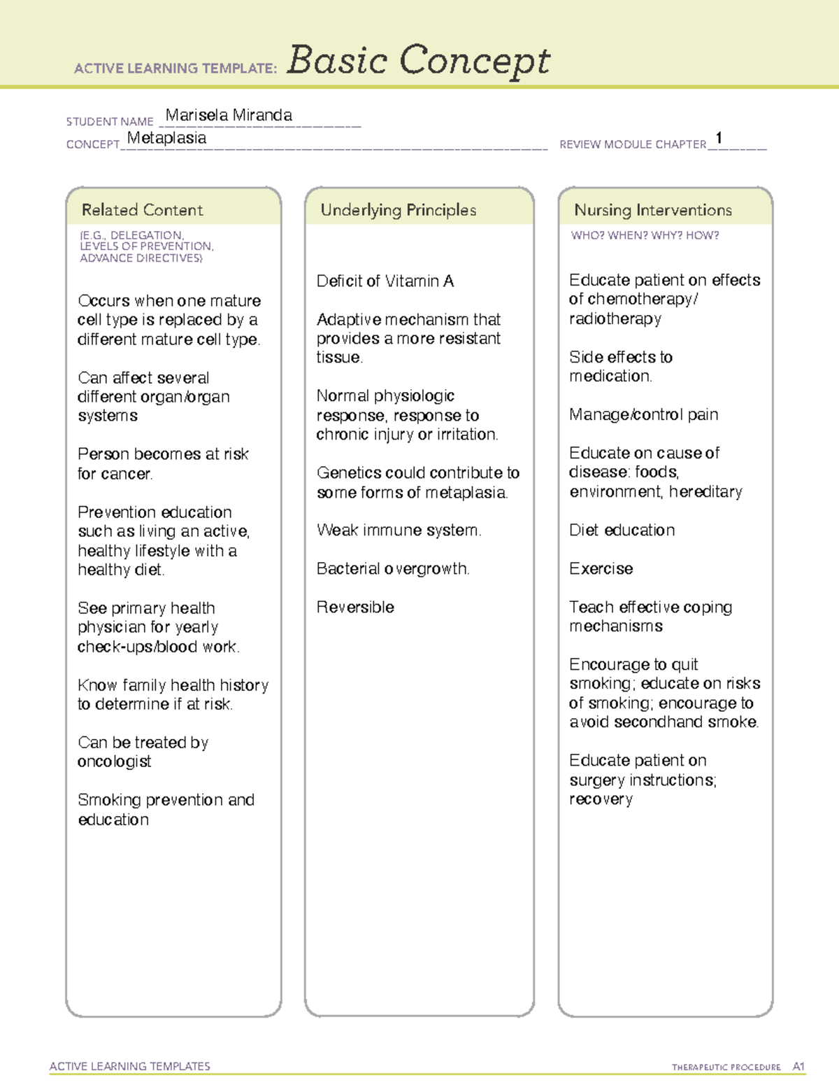 Basic Concept#2 - ACTIVE LEARNING TEMPLATES THERAPEUTIC PROCEDURE A ...