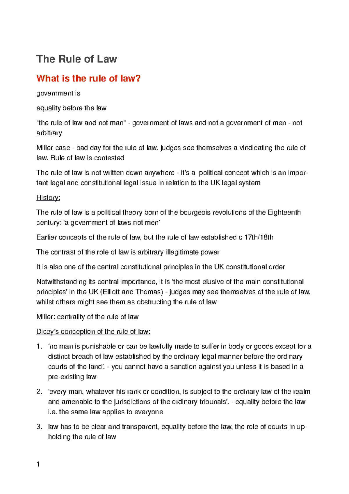 The Rule of Law - This lecture explores the rule of law. - The Rule of ...