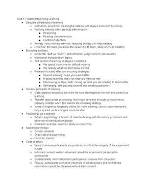 Pysc Review Chapter 5 - Psychology Chapter 5 Atkinson And Shiffrin 3 ...