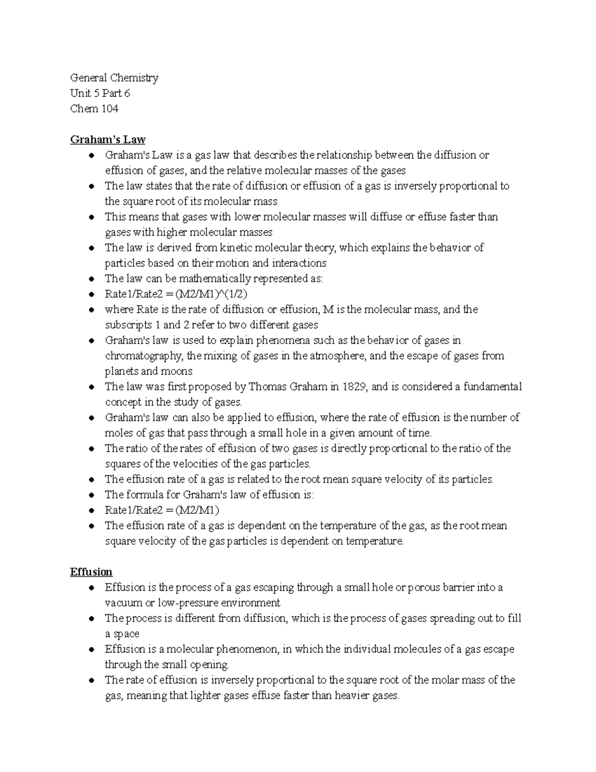 General Chemistry Unit 5 Part 6 Chem 104 - General Chemistry Unit 5 ...
