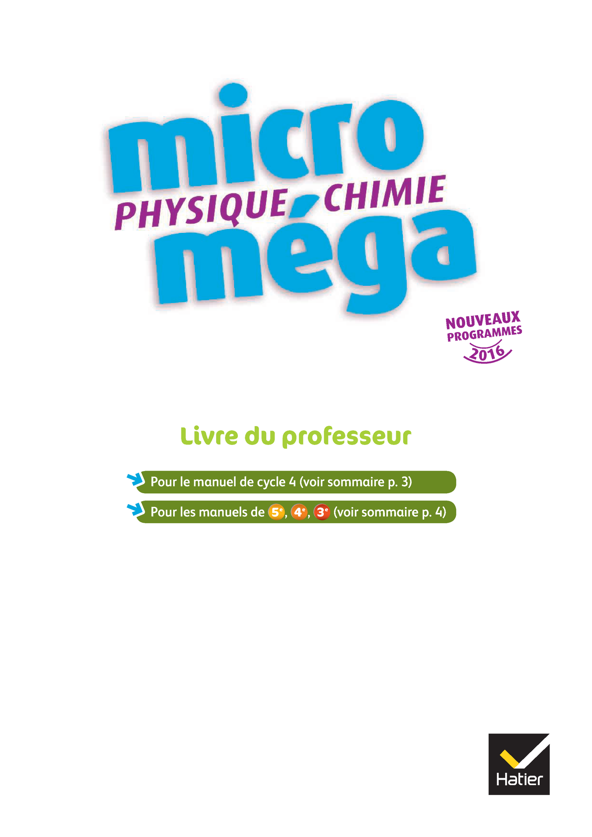 Micro Mega Physique Chimie 4eme Corrigé LDP Physique Chimie Micromega Cycle 4 ed 2017 pdf - NOUVEAUX PROGRAMMES  2016 Livre du professeur - Studocu