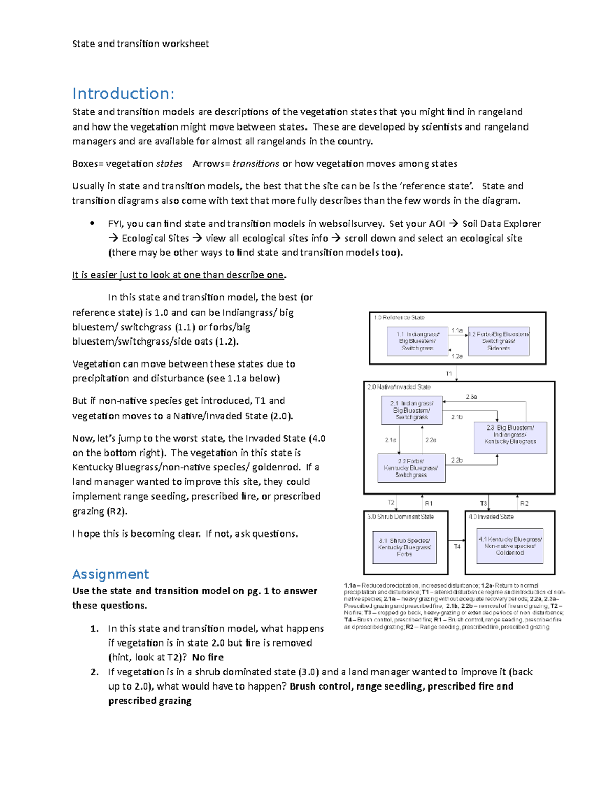 State and transition workpage - State and transition worksheet ...