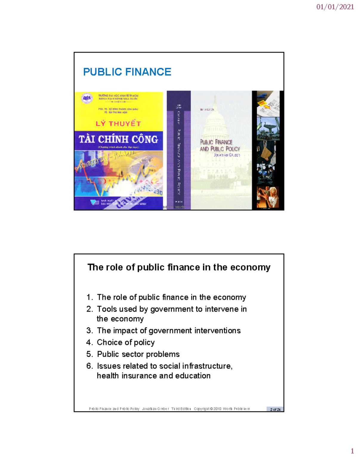 Public Finance - The Role Of Public Finance In The Economy 2. Tools ...