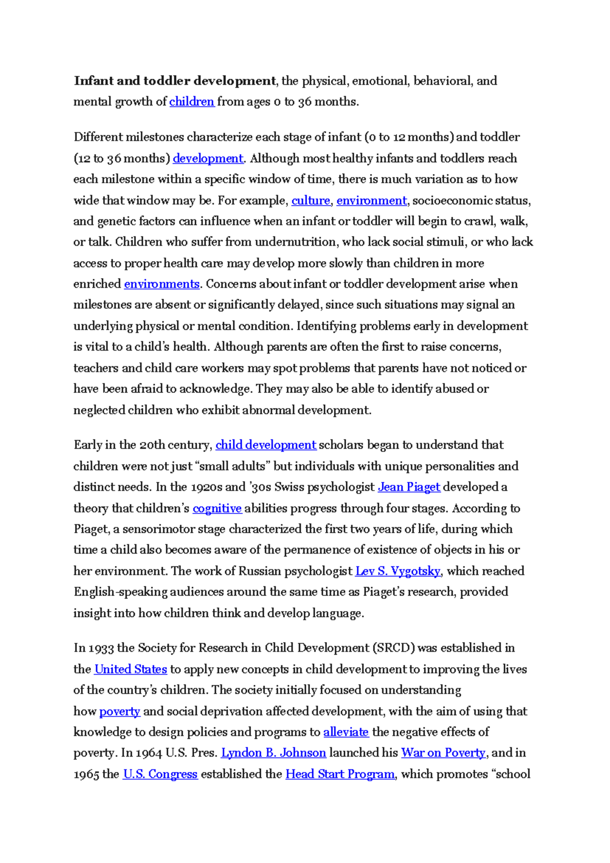 Infant and toddler development - Different milestones characterize each ...