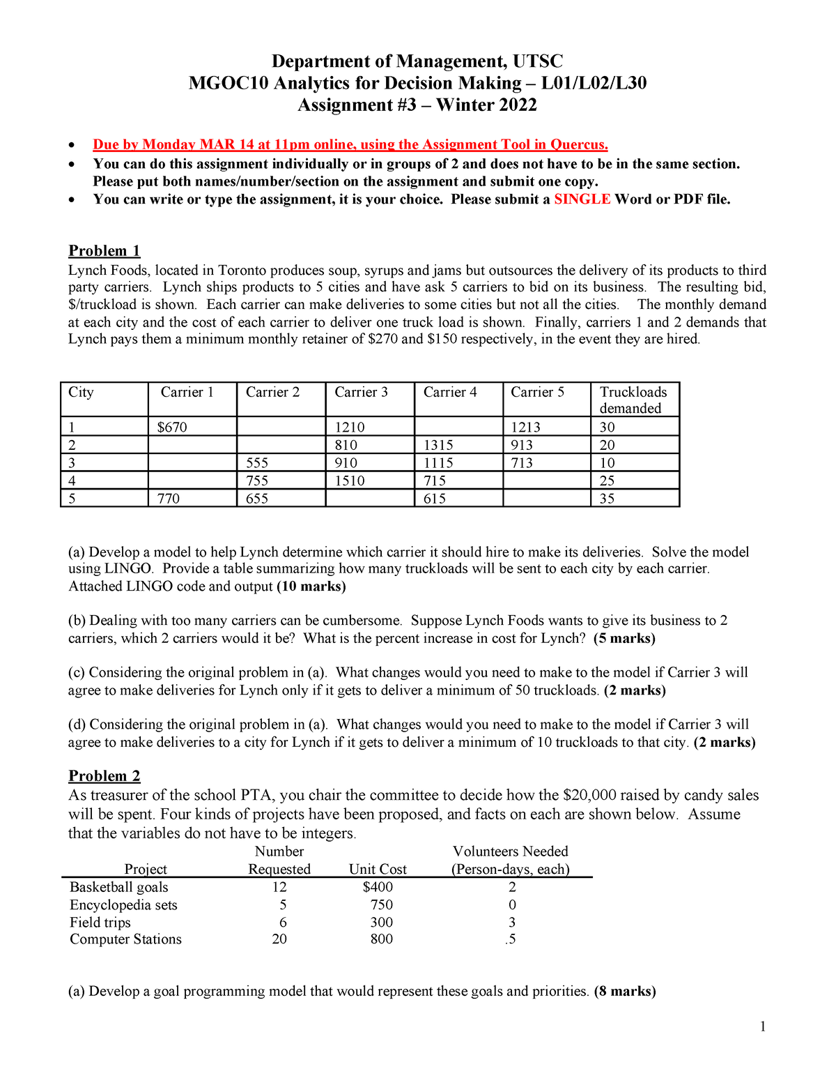 assignment calculator utsc