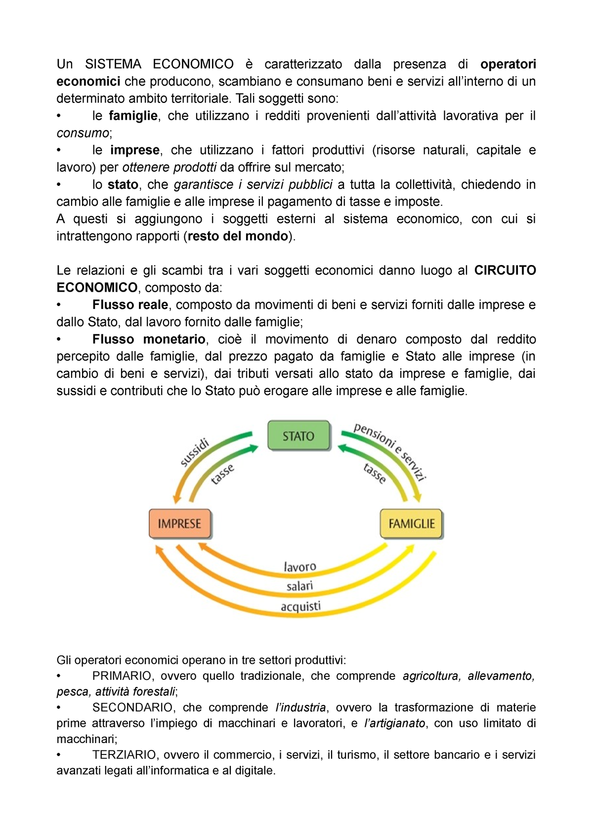 Tesina DI Economia Politica IL Sistema Economico Un SISTEMA ECONOMICO è caratterizzato dalla