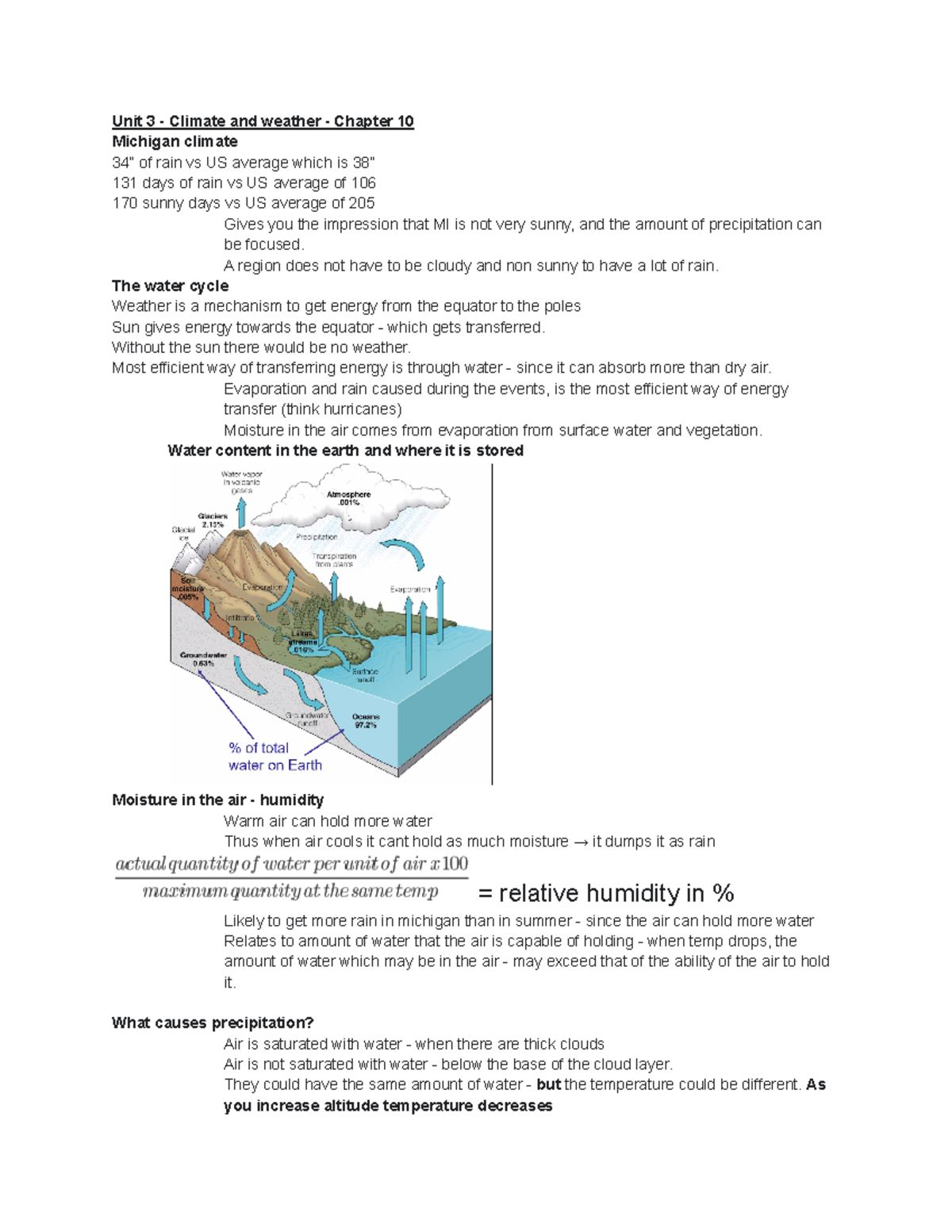 ISP 203B - Lecture Notes And Pictures - Unit 3 - Climate And Weather ...