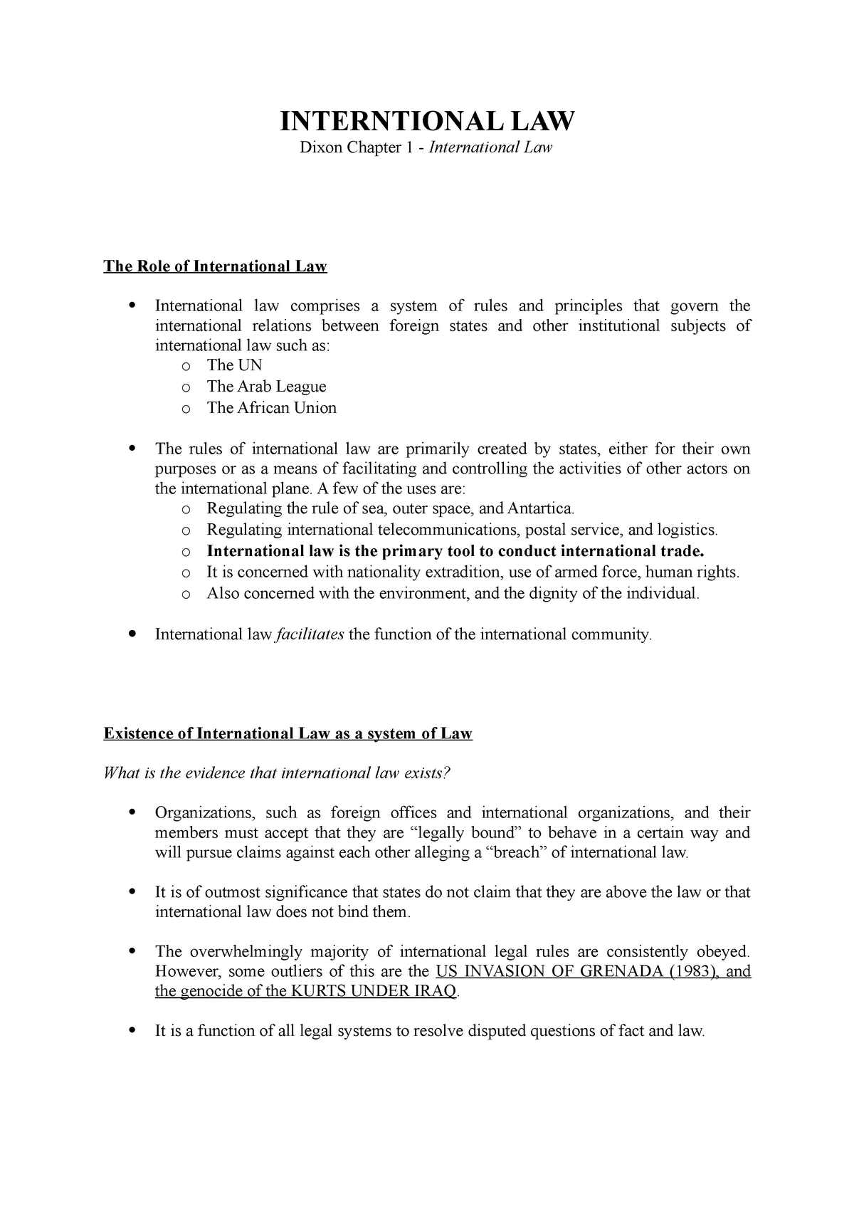 international-law-ordinary-summary-interntional-law-dixon-chapter-1