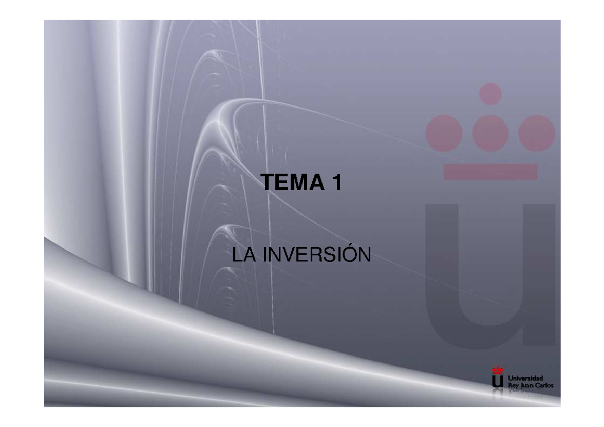 derecho civil 123 - TEMA 1 LA INVERSIÓN CONCEPTO DE INVERSIÓN ...