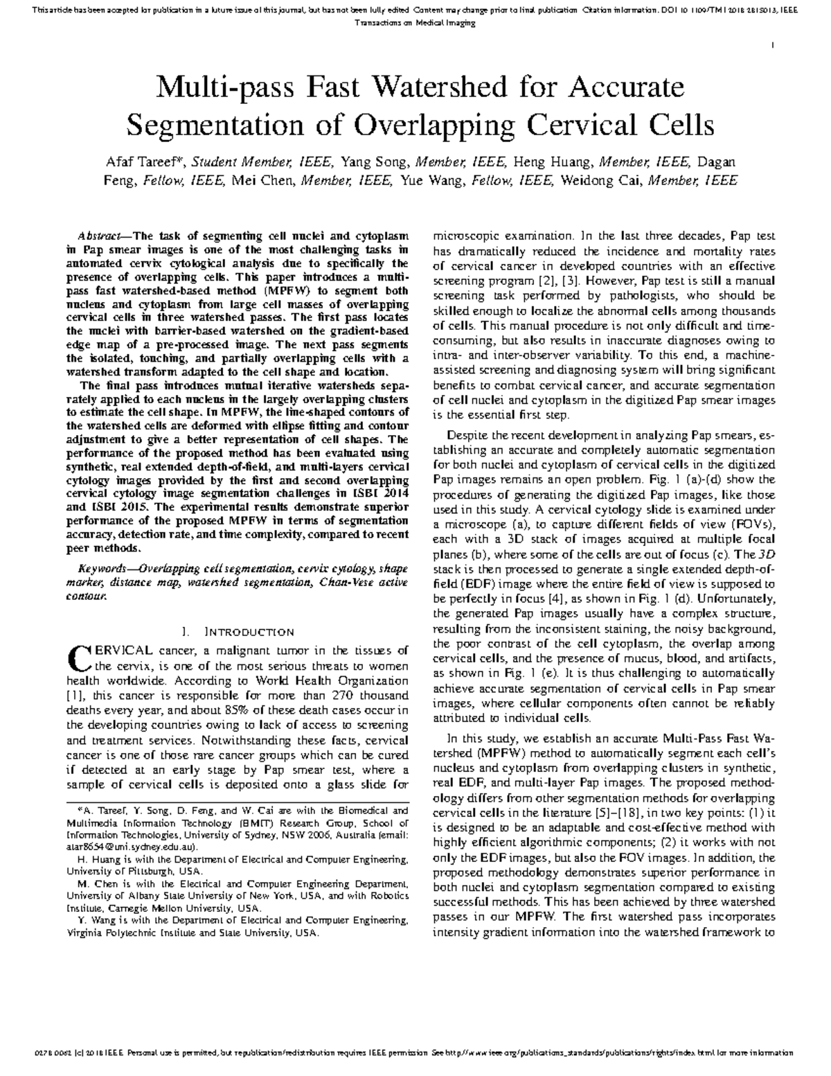 IEEE paper on Cervical Cancer detection using Machine learning and Deep ...