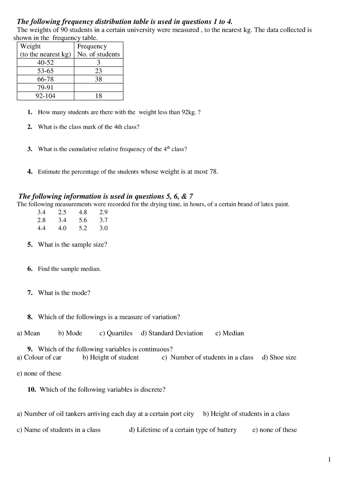 past-exam-questions-math205-the-following-frequency-distribution