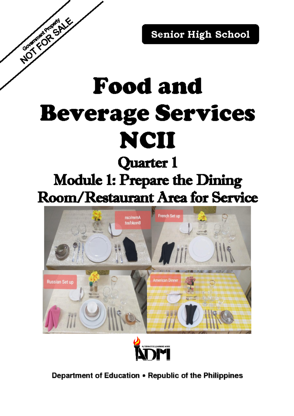 FBS Q1 M1 Revised - Fbs - Aaaccc]p\s]qm/ Food And Beverage Services ...