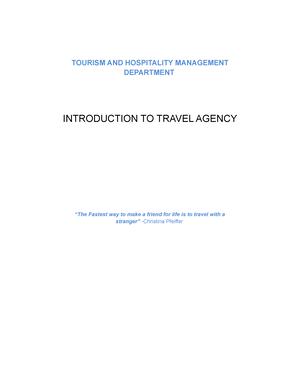 tourism policy planning and development course description