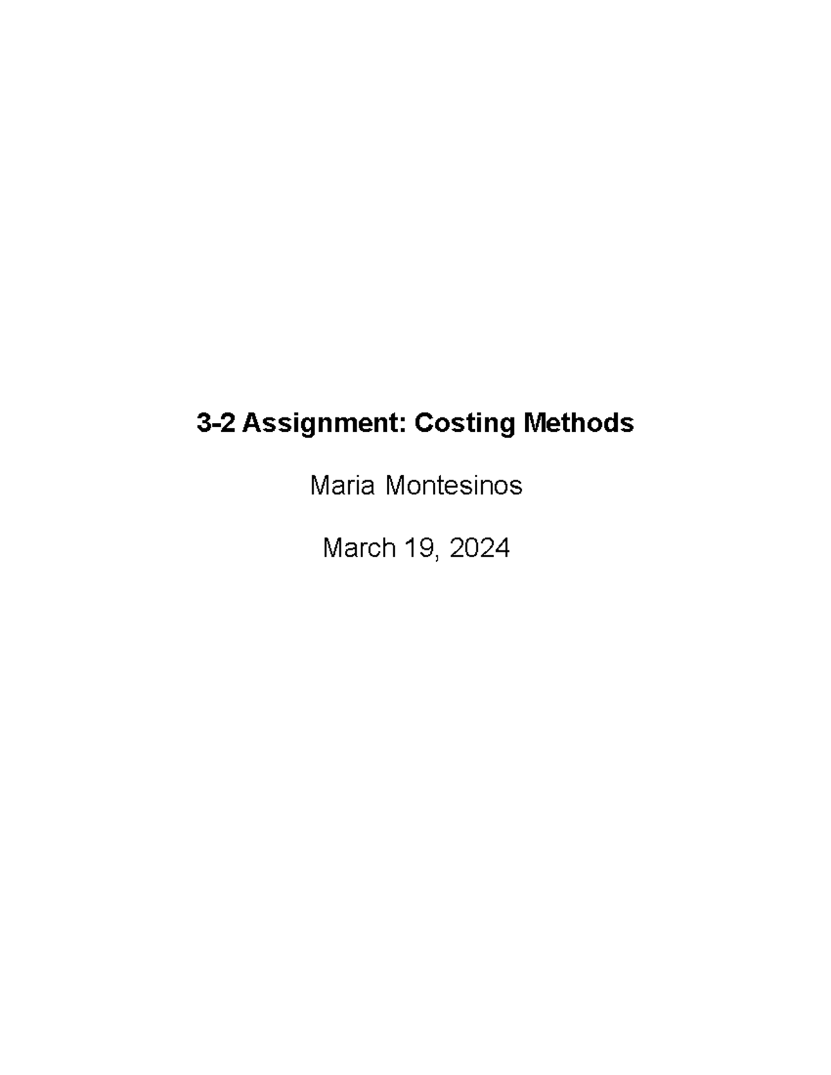 assignment costing methods