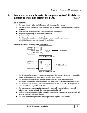 3140707 Computer Organization & Architecture-Notes PDF-Units-7 - 1 ...