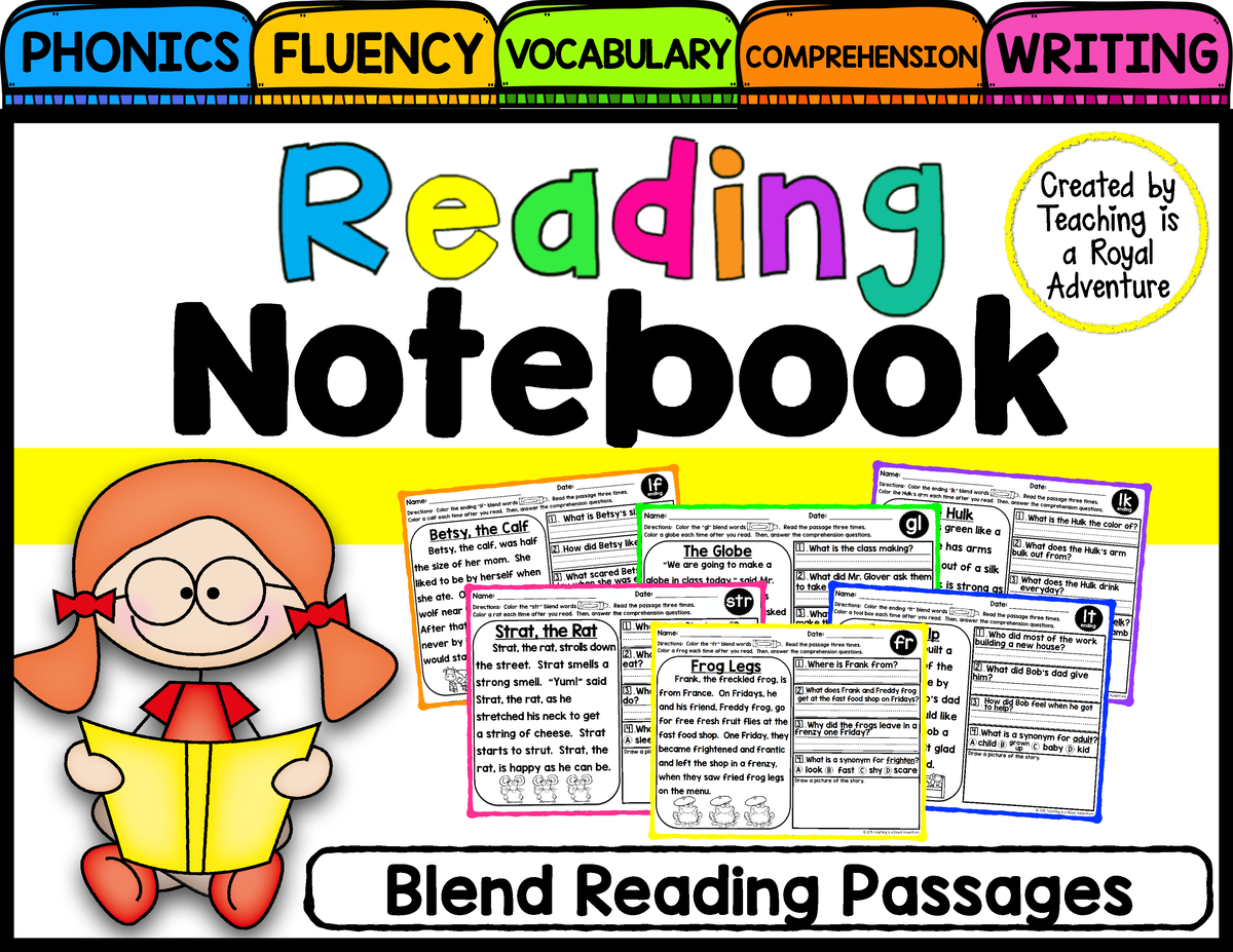 Blend Fluency Passages - PHONICS FLUENCY VOCABULARY COMPREHENSION ...