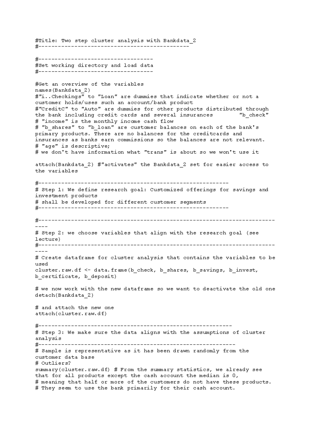 Project Wk 3 - My R-Studio Code and Breakdown for Two-Step Cluster ...