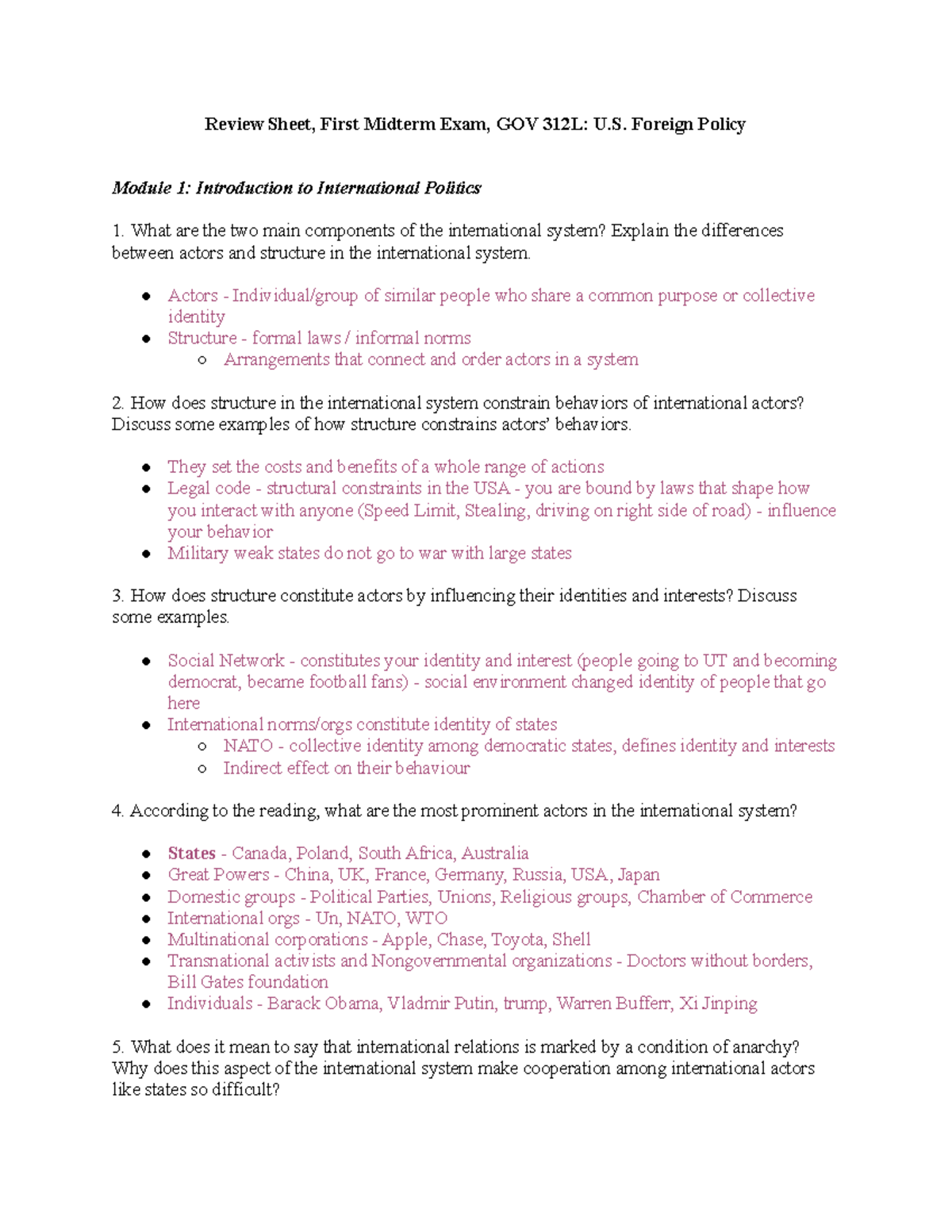 American government practice test picture