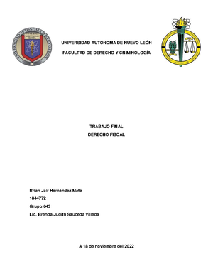 EV1 - Evidencia 1 - UNIVERSIDAD AUTONOMA DE NUEVO LEON FACULTAD DE ...