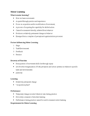 Motor Control Theory - Motor Control Theory What is motor control? How ...