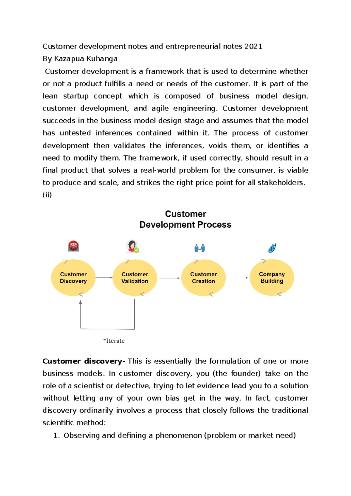 Customer development - Innovation and entrepreneurship - Customer ...