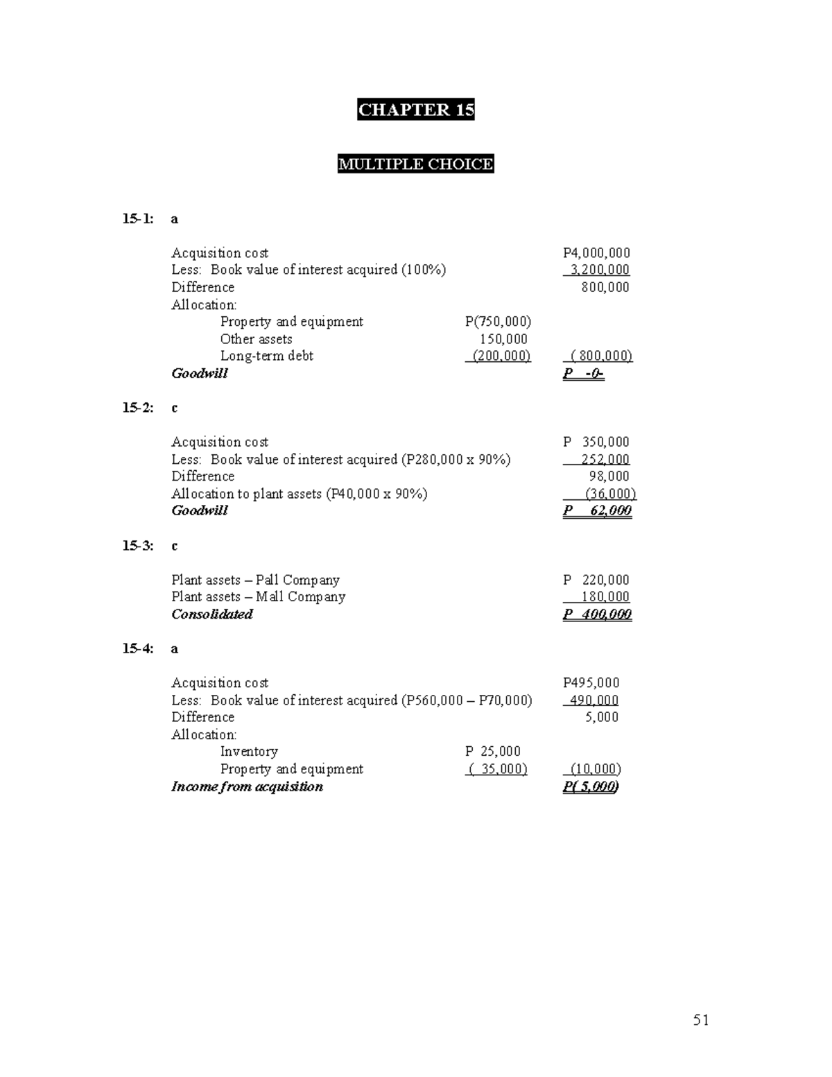 Solution Manual Advanced Accounting By Guerrero & Peralta Chapter-15 ...