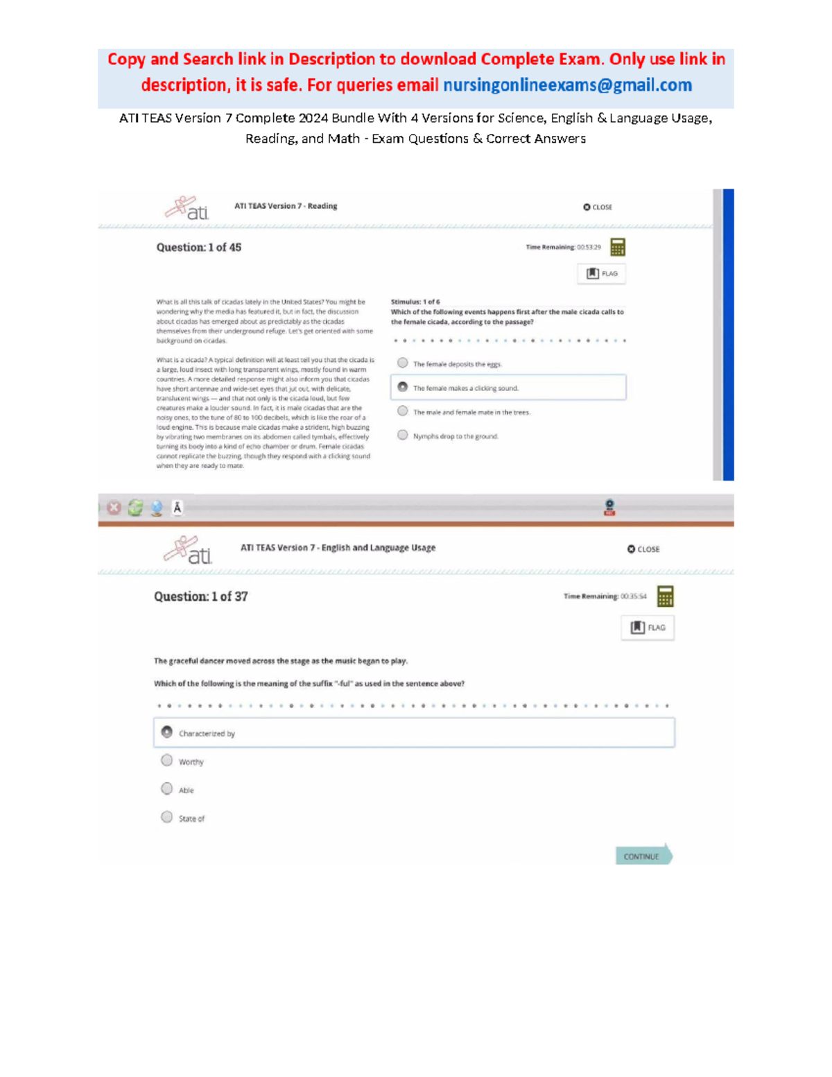 ATI TEAS 7 Complete Exam 4 Versions (2024) - Comprehensive Questions ...