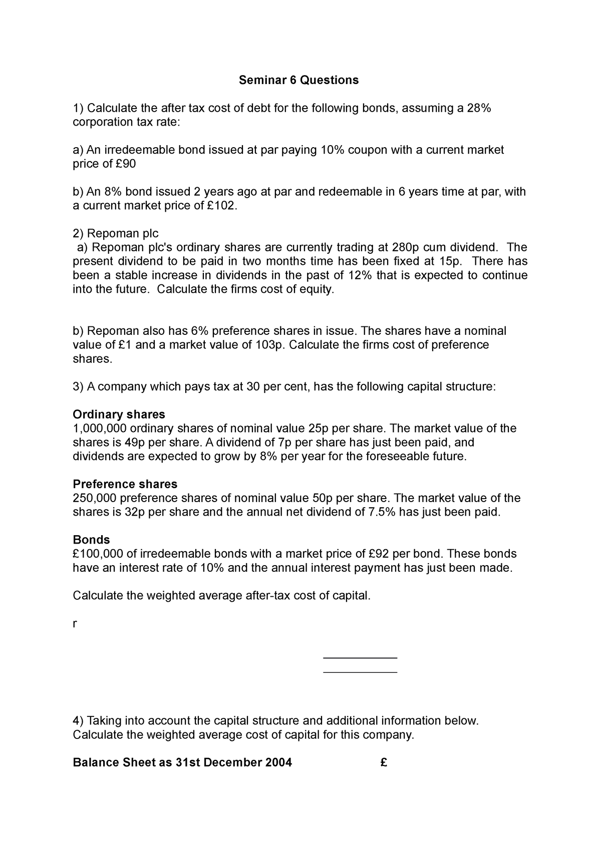 weighted-average-cost-of-capital-questions-seminar-6-questions