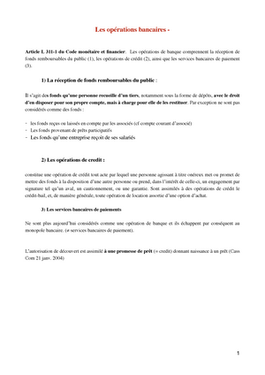 Droit Bancaire Fiches - DROIT BANCAIRE M1 DPG / Semestre 1 / 2018 ...