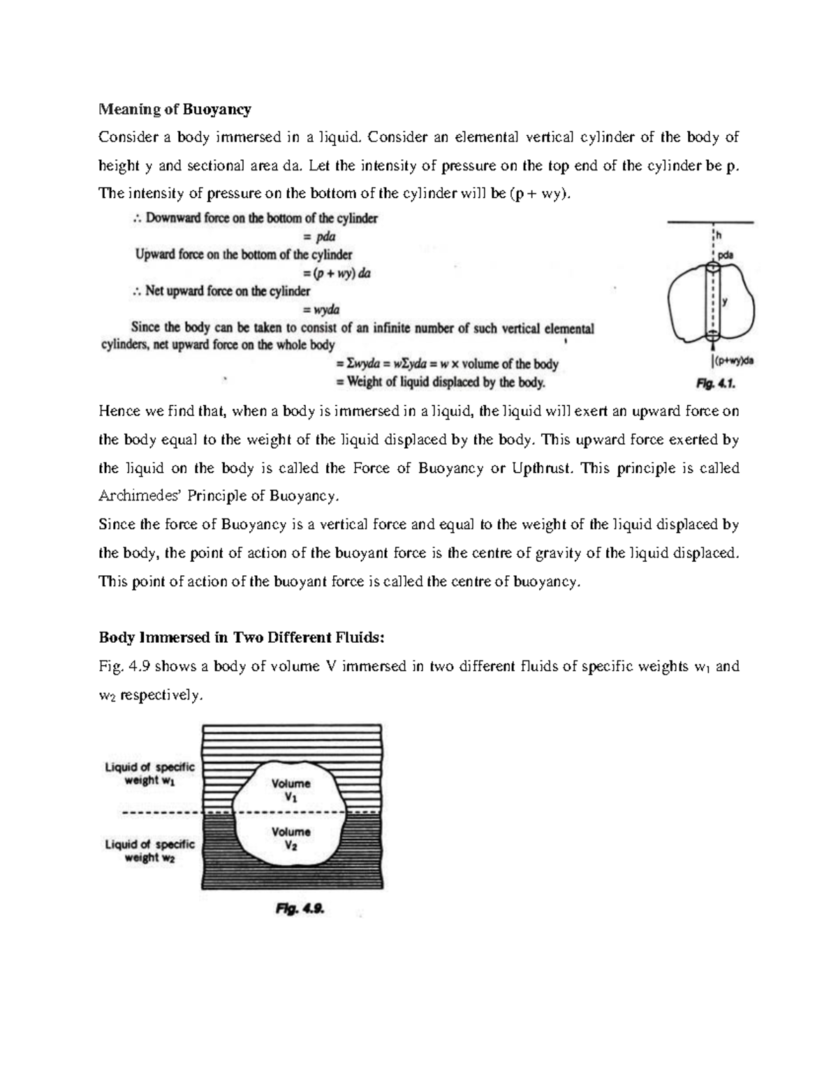 floatation-and-buoyancy-meaning-of-buoyancy-consider-a-body-immersed