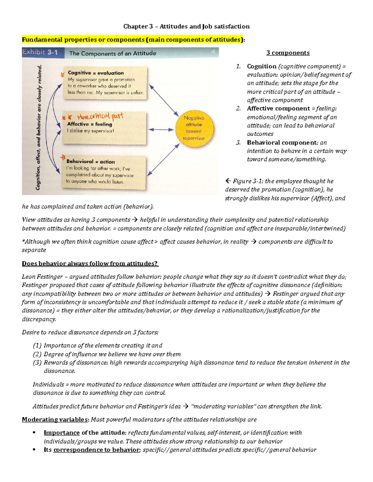 Chapter 3 Attitudes And Job Satisfaction - Chapter 3 – Attitudes And ...