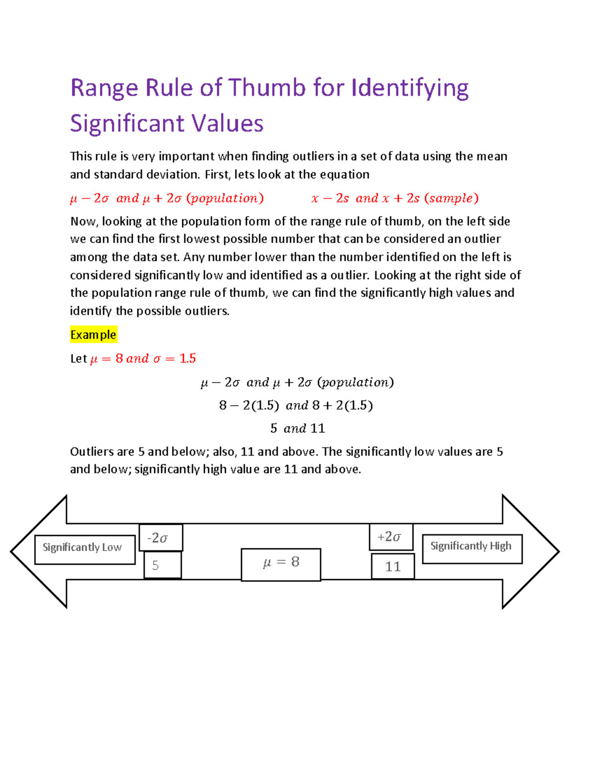 Bell shaped Distribution - Empirical Rule - Range Rule of Thumb for ...