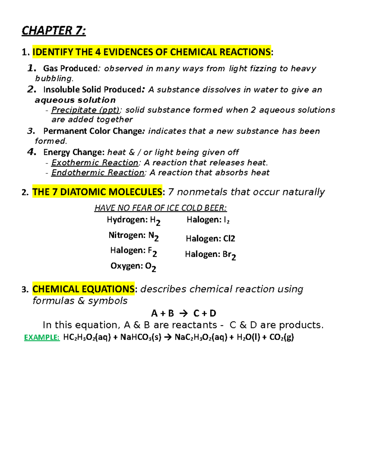 Chapter 7 - Lecture Notes - CHAPTER 7: 1. IDENTIFY THE 4 EVIDENCES OF ...