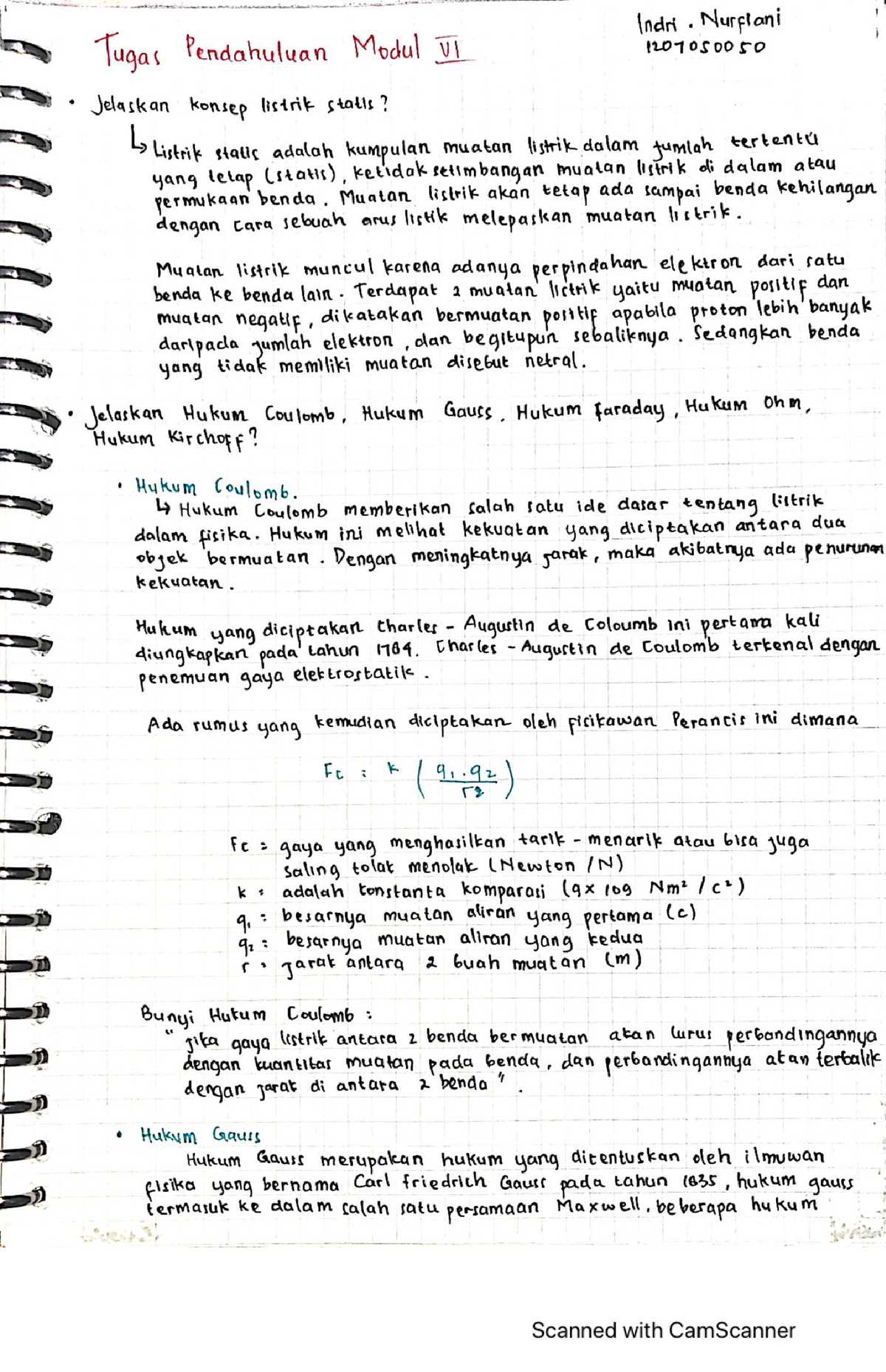 Tugas Pendahuluan Modul 6 - Praktikum Fisika Dasar - Studocu