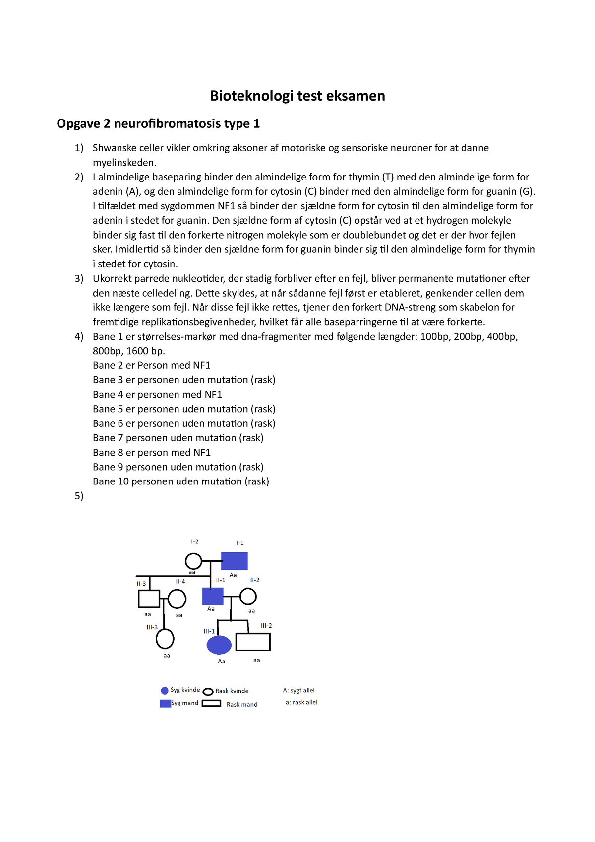 Bioteknologi Test Eksamen - Bioteknologi Test Eksamen Opgave 2 ...