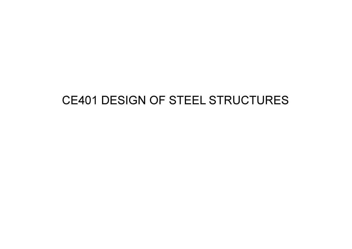 Bolted Connection-2019 - CE401 DESIGN OF STEEL STRUCTURES Course ...