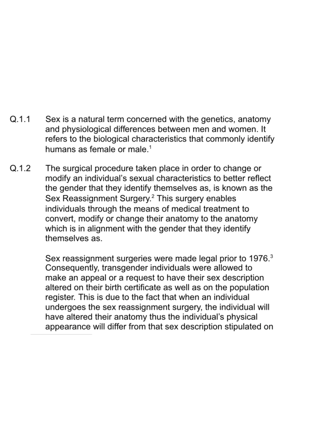 An alteration of sex desription Act summary LAWS 2014 Studocu