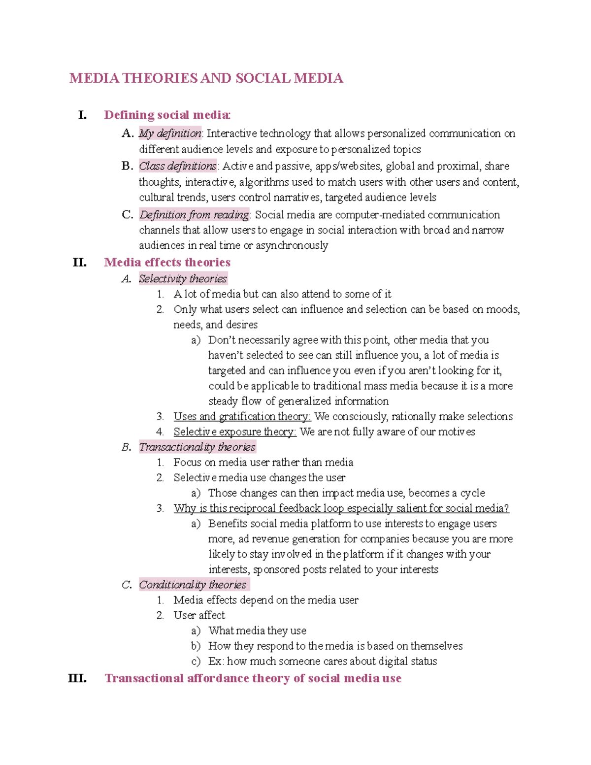 Media Theories And Social Media - MEDIA THEORIES AND SOCIAL MEDIA I ...