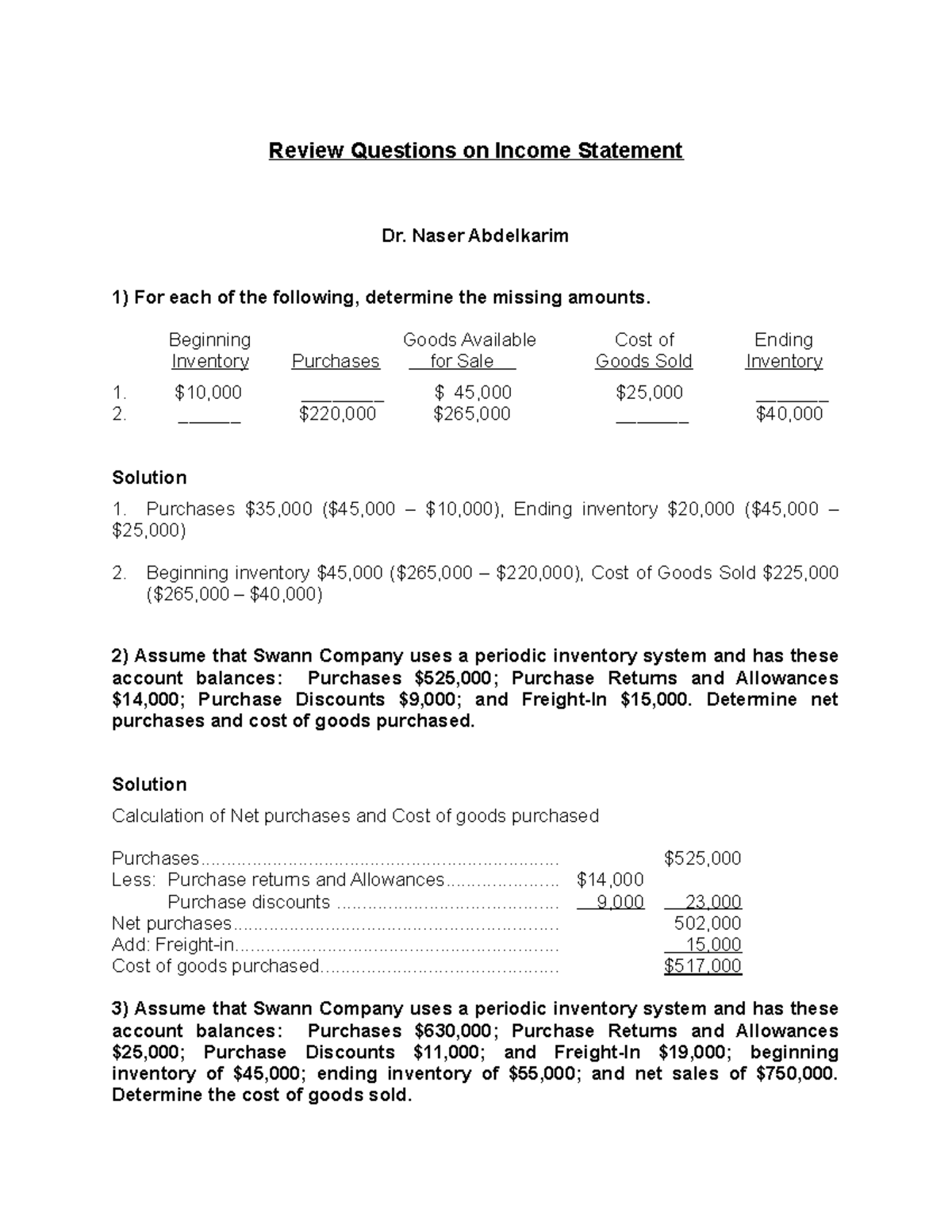 14-11-2020 080542078 Review Questions on Income Statement, 2020 ...