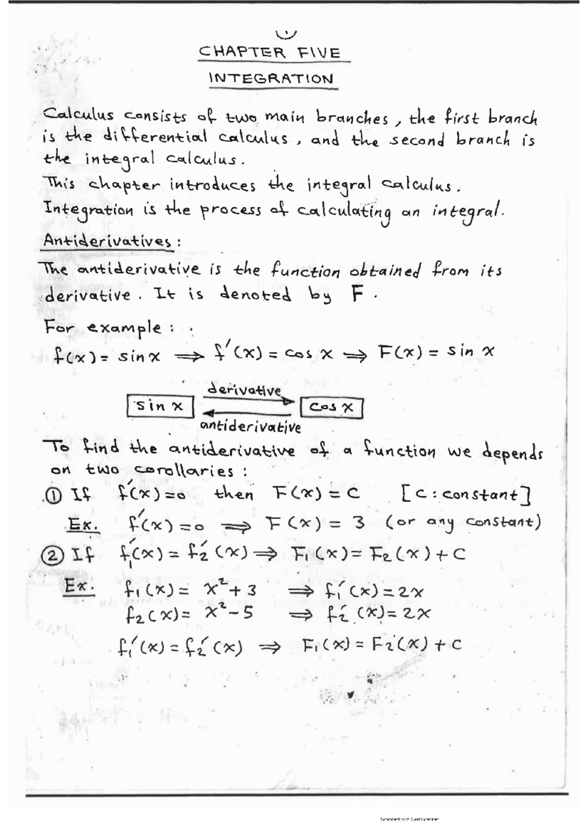 Chapter 5 - Integration - Calculus 2 - Studocu