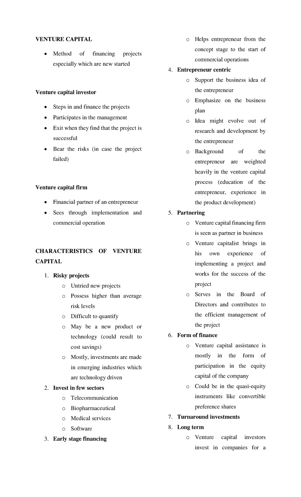 1. Venture Capital - VENTURE CAPITAL Method of financing projects ...