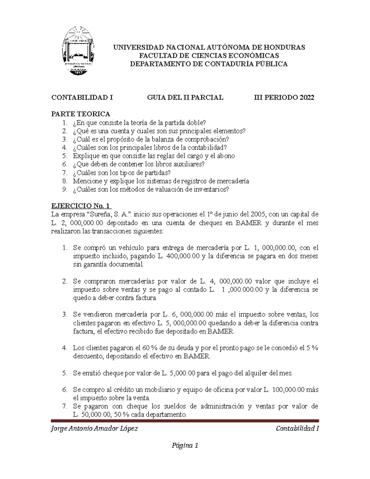 Guia Segunda Unidad Universidad Nacional AutÓnoma De Honduras Facultad De Ciencias EconÓmicas 7196