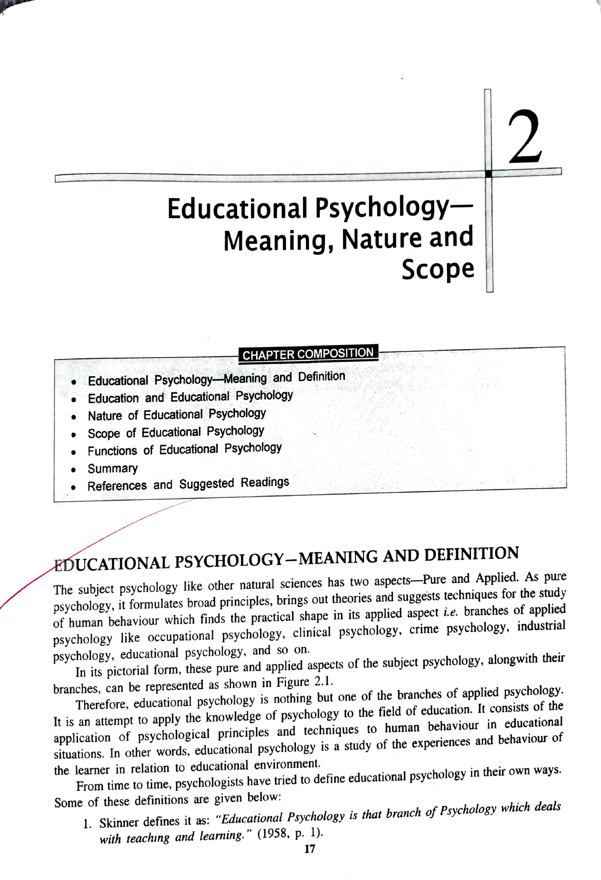 define educational psychology essay