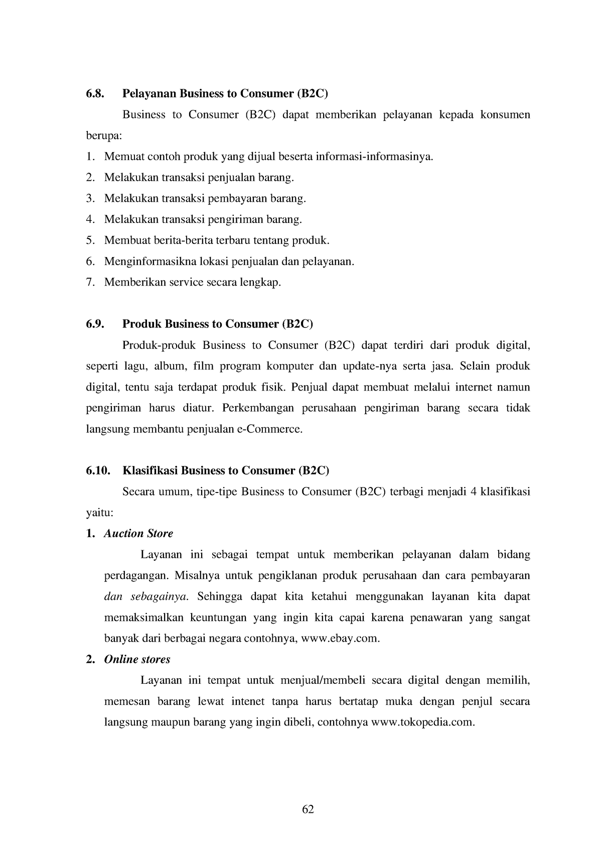 BUKU-AJAR-40 - Tugas - 62 Pelayanan Business To Consumer (B2C) Business ...