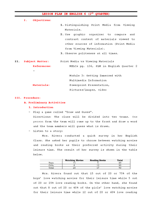 Primary and Secondary Source LP - DETAILED LESSON PLAN IN ENGLISH 10 I ...