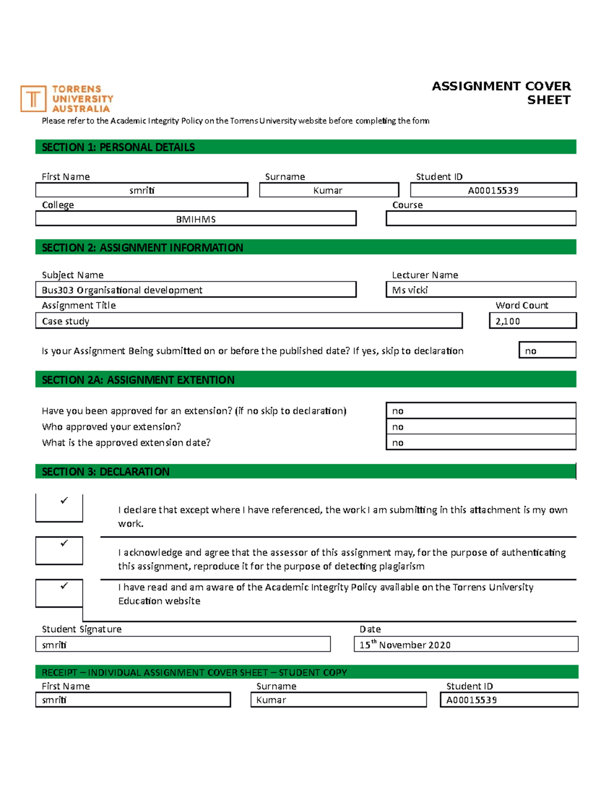 a valid cpc bus case study sheet