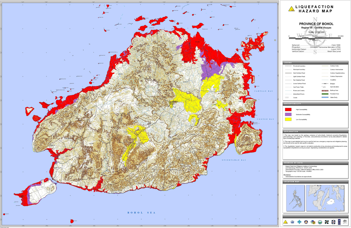 Bohol - Liquefaction Hazard Map - Civil engineering - Studocu