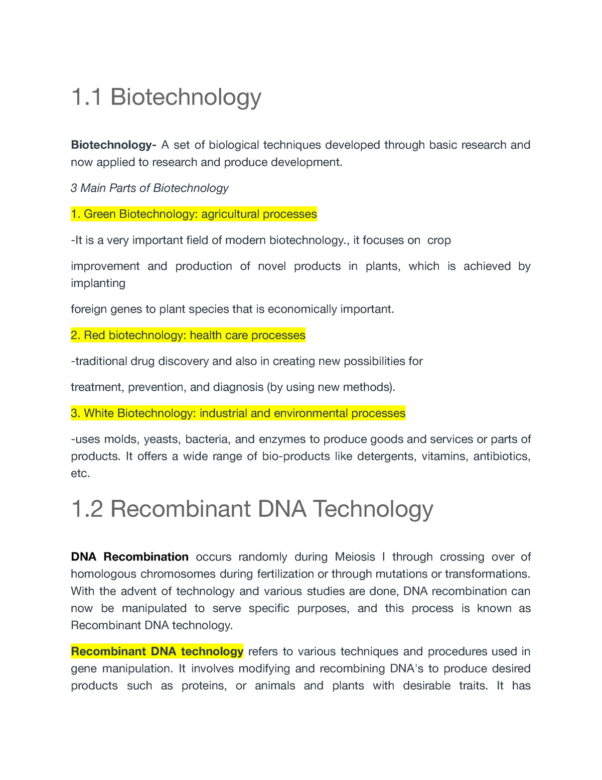 Biotechnology - Module - 1 Biotechnology Biotechnology- A Set Of ...