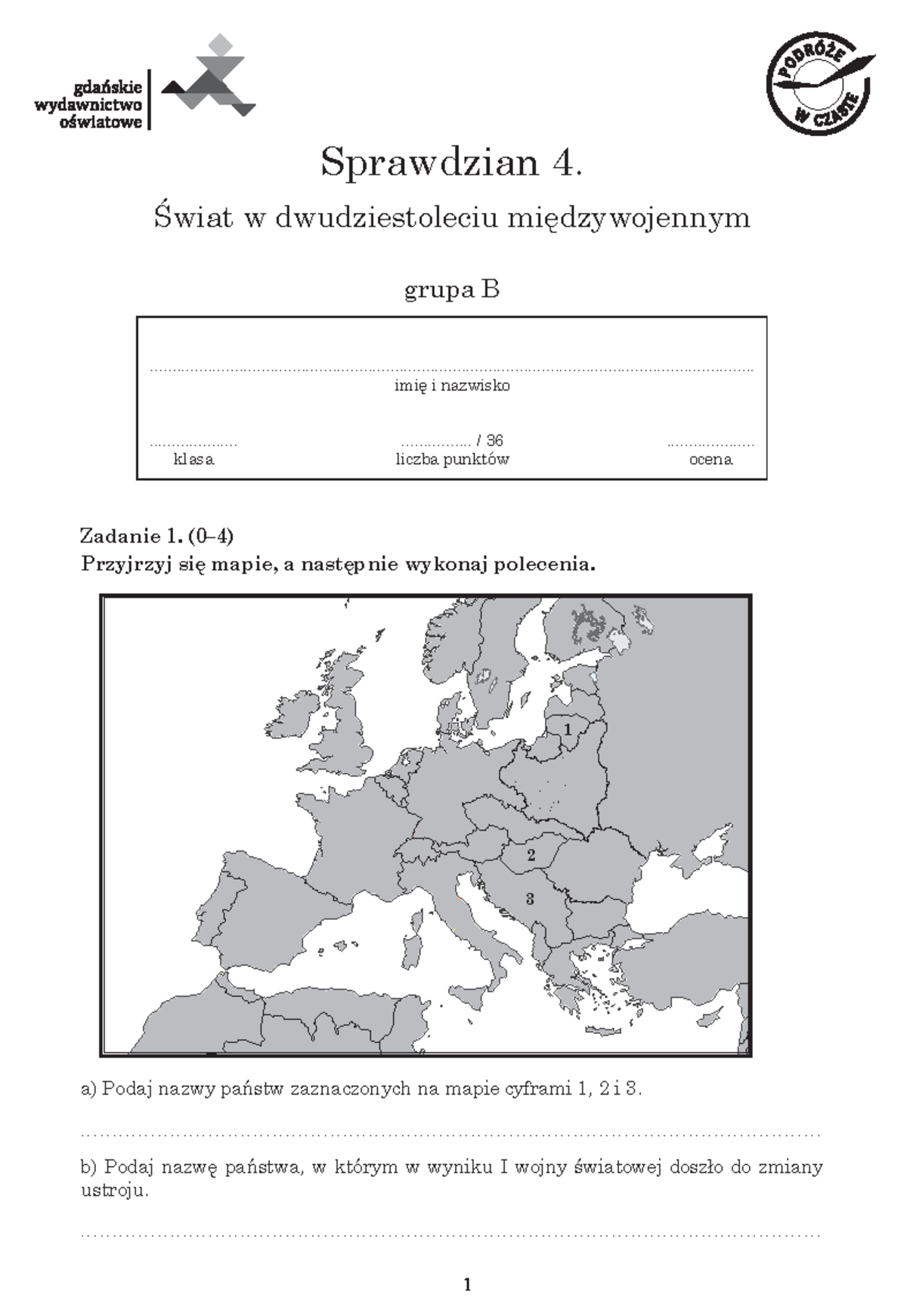 4 b test swiat w 20 miedzywojennym pdf - Sprawdzian 4. Świat w