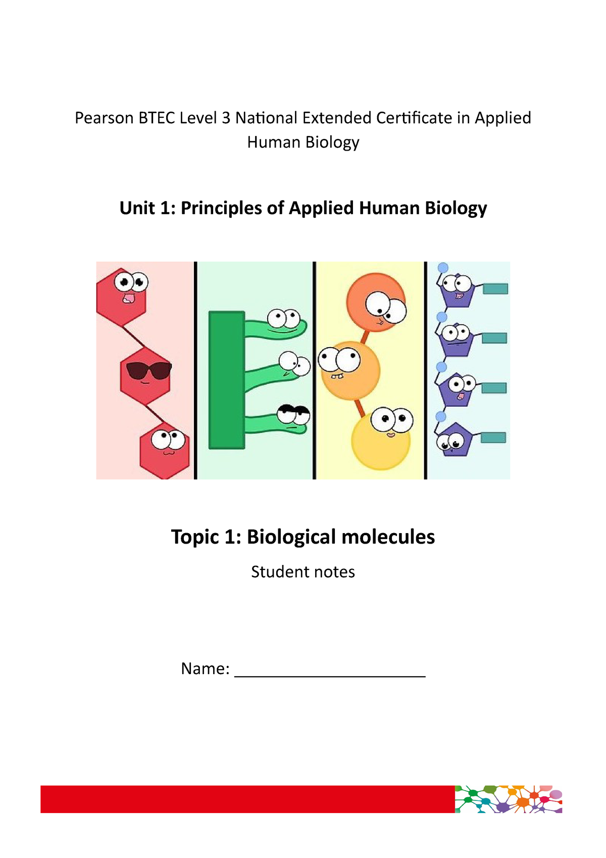 1-Biological-Molecules Topic Test For Write Up Help This Is For ...